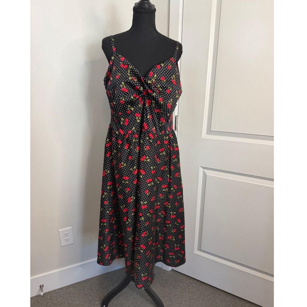 Stop Staring Alicia Estrada Cherry Polka Dot Rockabilly Dress Black Red 18